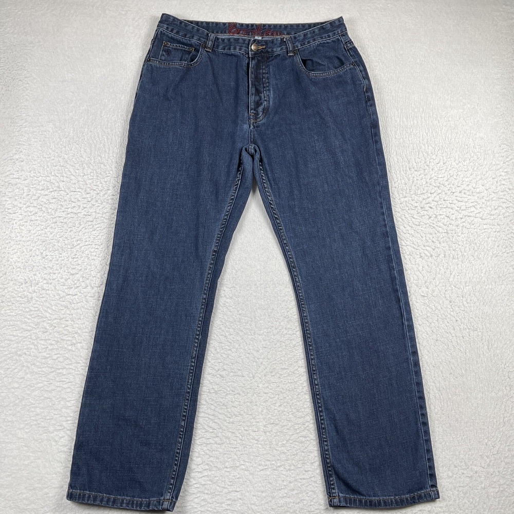 Boden Jeans Mens 36x30 Blue Denim Button Fly‎ Straight Casual Everyday Pants